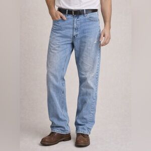 Vintage Levi’s 550 Relaxed Fit Jeans 36x32 Light Wash Distressed 2005 Poland